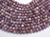 Purple Mica, 8mm Round-Rainbow Beads