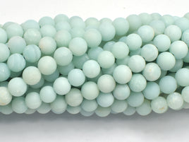 Matte Amazonite Beads, 6mm Round Beads-RainbowBeads