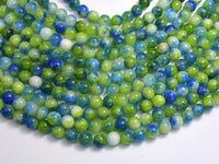 Jade - Green & Blue, 8mm Round-Rainbow Beads