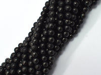 Genuine Shungite, 4mm (4.6mm) Round-RainbowBeads