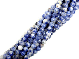 Blue Spot Jasper, 4mm (4.6mm) Round-Rainbow Beads