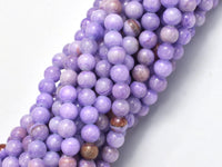 Jade - Purple, 4mm Round-Rainbow Beads