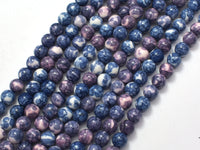 Rain Flower Stone, Blue & Purple, 6mm (6.7 mm) Round-RainbowBeads