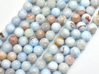 Jade - Light Blue, 8mm Round-Rainbow Beads