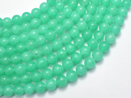 Jade - Green 8mm Round Beads-RainbowBeads