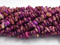 Impression Jasper-Purple, 5-10mm Pebble Chips Beads, 33 Inch-RainbowBeads