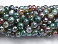 Mystic Coated Rainbow Agate, 8mm Faceted Round-Rainbow Beads