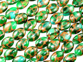 Mosaic Stone Beads, Oval Beads-RainbowBeads