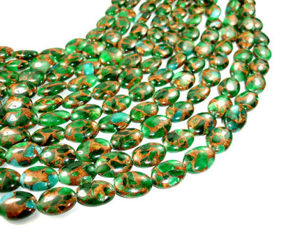 Mosaic Stone Beads, Oval Beads-RainbowBeads
