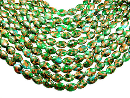 Mosaic Stone Beads, Oval Beads-RainbowBeads