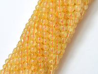 Citrine Beads, 4mm (4.7mm), Round-RainbowBeads