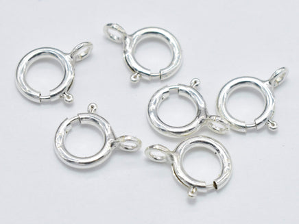 10pcs 925 Sterling Silver Spring Ring Clasp-RainbowBeads