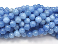 Jade Beads-Blue Gray, 8mm Round Beads-RainbowBeads