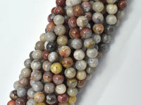 Mexican Crazy Lace Agate Beads, 6mm Round Beads-RainbowBeads