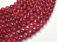 Fuchsia Agate Beads, 8mm Round Beads-RainbowBeads