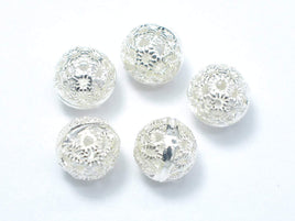 7.8mm 925 Sterling Silver Beads, 7.8mm Round Beads, 2pcs-RainbowBeads