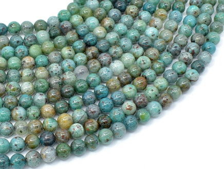Chrysocolla-Natural , 6mm Round Beads-RainbowBeads