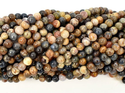 Pietersite Beads, 4mm Round Beads-RainbowBeads