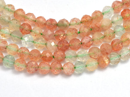 Arusha Sunstone 3.6mm Micro Faceted Round-RainbowBeads