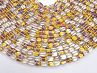 Mystic Aura Quartz-Yellow, Purple, 6x9mm, Nugget, 14.5 Inch-RainbowBeads