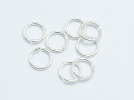 20pcs 925 Sterling Silver Opened Jump Ring, 6mm-RainbowBeads