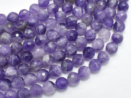 Amethyst, Dog Tooth Amethyst, 8mm, Faceted Round-RainbowBeads