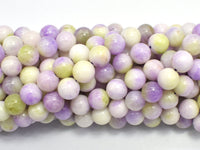 Jade - Lavender & Light Green 8mm Round-RainbowBeads