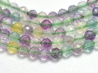 Rainbow Fluorite 3.5mm Micro Faceted Round-RainbowBeads