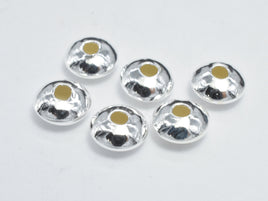 10pcs 925 Sterling Silver Spacers, 6x3mm Saucer Beads-RainbowBeads