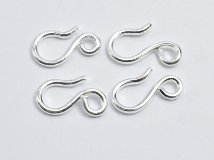 6pcs 925 Sterling Silver S Clasps, S Hook Clasp Connector, S Clasps, 12x7mm-RainbowBeads