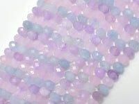 Aquamarine, Lavender Amethyst (Lavender Jade), Rose Quartz, 4x6mm Faceted Rondelle,-RainbowBeads