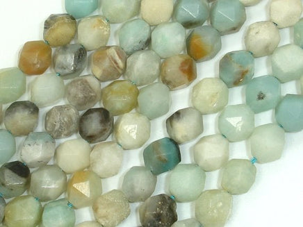 Amazonite Beads, 10mm Star Cut Faceted Round Beads-RainbowBeads