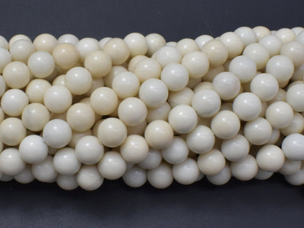 Ivory Jade Beads, 8mm (8.3mm)-RainbowBeads