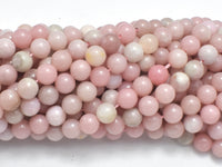 Pink Opal, 6mm (6.8mm) Round Beads-RainbowBeads