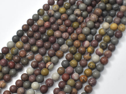 Artistic Jasper Beads, 6mm (6.3mm), round-RainbowBeads