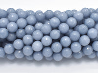 Jade Beads, Gray, Faceted Round, 8mm-RainbowBeads