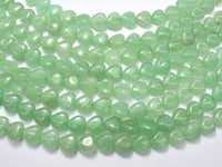 Green Aventurine 10mm Heart Beads, 15.5 Inch-RainbowBeads