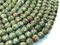 Aqua Terra Jasper Beads, Rough Round, 12mm-RainbowBeads