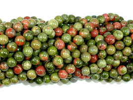 Unakite Beads, Round, 4mm (4.5 mm)-RainbowBeads