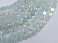 Aquamarine 8.5-9.5mm Coin Beads-RainbowBeads