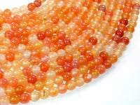 Carnelian Beads, Orange, 6mm (6.4mm) Round Beads-RainbowBeads