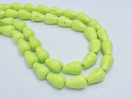 Howlite Turquoise- Apple Green, 9x14mm Teardrop Beads-RainbowBeads