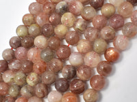 Sunstone Beads, 8mm (8.5mm) Round-RainbowBeads