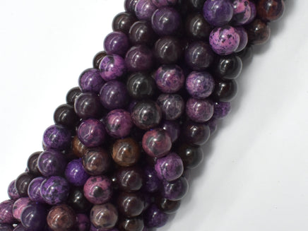 Sugilite Jasper, 8mm Round Beads, 15 Inch-RainbowBeads