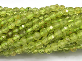 Peridot 3.5mm Micro Faceted Round-RainbowBeads