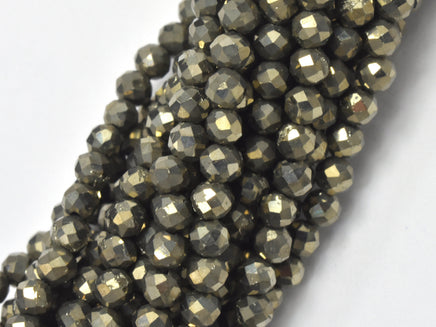 Pyrite Beads, 3mm Micro Faceted Round-RainbowBeads