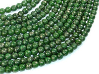 Green Chalcopyrite, 6mm Round Beads-RainbowBeads