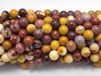 Mookaite Beads, 6mm, Round Beads-RainbowBeads