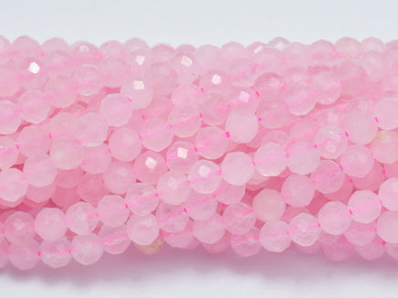 Rose Quartz 3mm (3.5mm) Micro Faceted Round-RainbowBeads