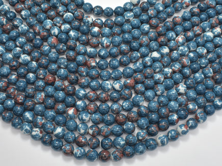 Rain Flower Stone, Gray, 8mm Round Beads-RainbowBeads